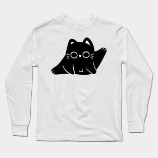 Hilarious Black Cat Presents His Playful Side Long Sleeve T-Shirt